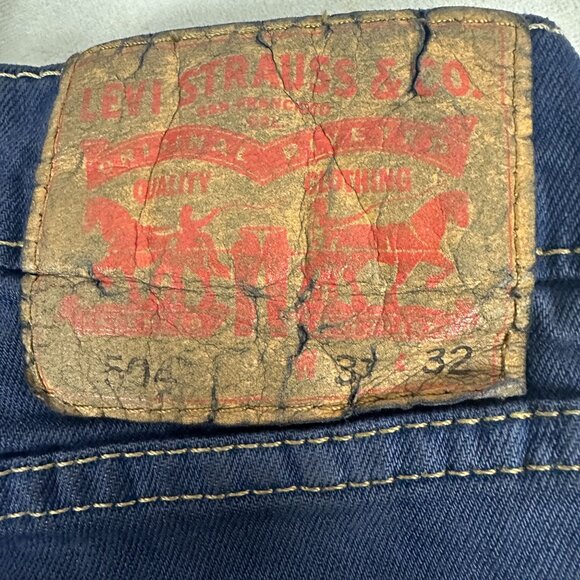 Levis 514 Blue Denim Jeans Mens Size 33 x 32 - Picture 4 of 8